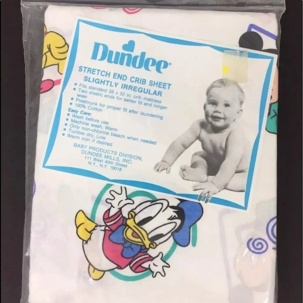 Vintage Dundee Disney Babies Crib Sheet‎ Stretch